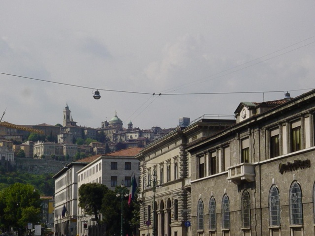 La citta'alta vista da quella bassa