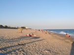 La spiaggia al tramonto