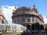 Fontana e Palazzo della Borsa in piazza De Ferrari