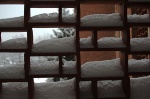 La neve sul balcone