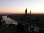 Verona al tramonto dal teatro romano