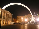 Piazza Bra by night: La stella dell'Arena